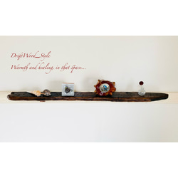 流木インテリア 朽ちた大型の流木板のウォールシェルフ ラック フォト ディスプレイ ウォールデコ 壁掛け 棚 北欧 古木 1枚目の画像