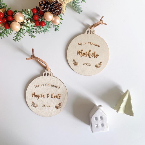 クリスマス オーナメント 木製 名入れ ファーストクリスマス