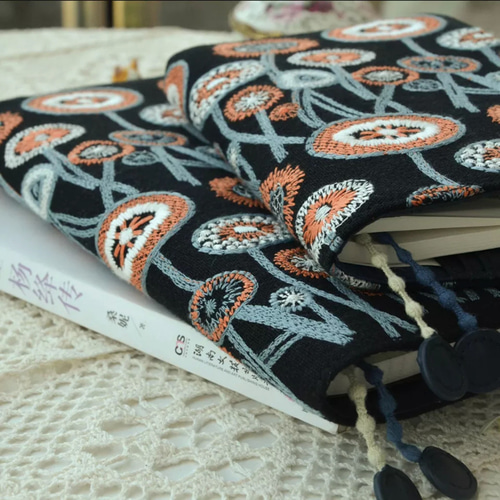 希少なオレンジ A6ハンドメイド 手帳カバーケース ミナペルホネン