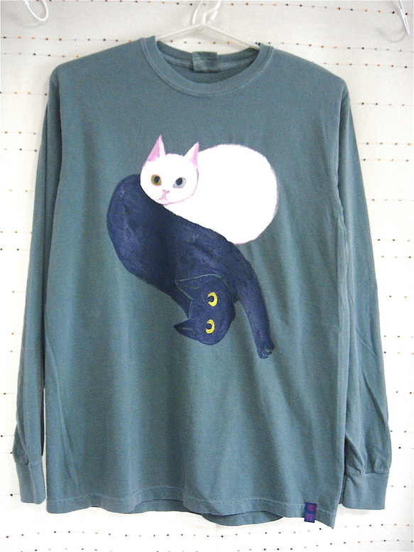 paloma wool 猫プリント 青色 長袖Tシャツ Paloma wool 青い長袖Tシャツ 猫プリント paloma wool 猫 ロンT paloma