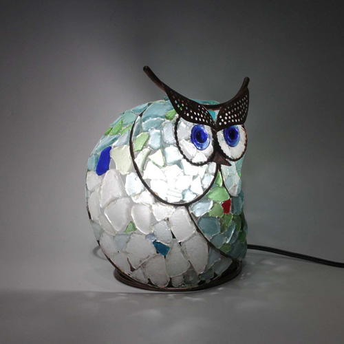 ま～るいふくろうランプ－10 スタンドライト・テーブルランプ 渚の