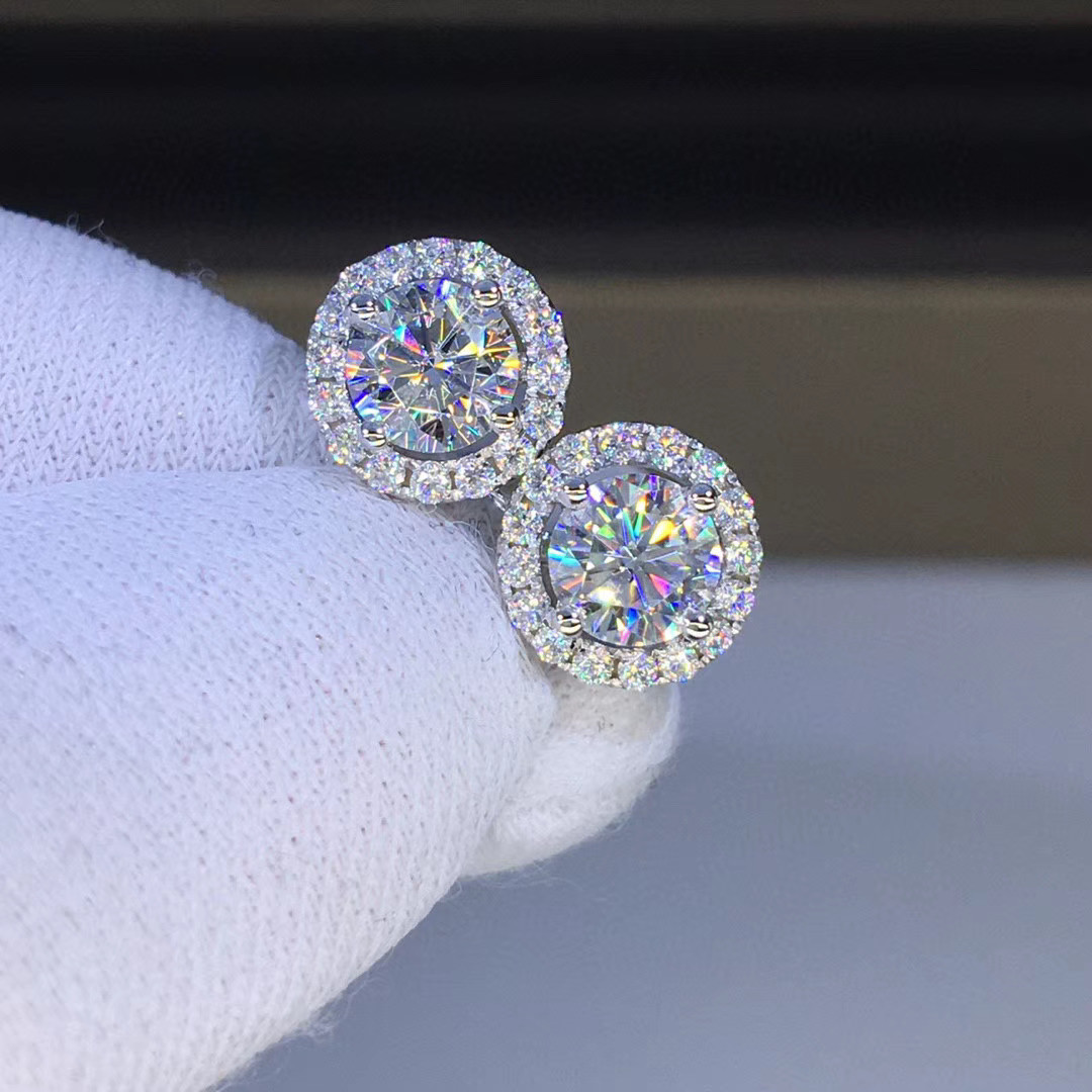 モアサナイト ピアス K18ホワイトゴールド 指輪・リング ルイ 通販