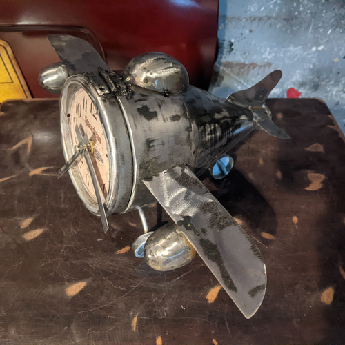 時計 壁掛け時計 戦闘機 飛行機 インダストリアル 掛時計 ウォール