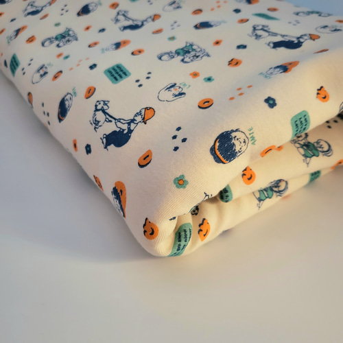 40フライスニット DOGGO 150✕45cm ニット 生地 韓国生地 輸入生地  