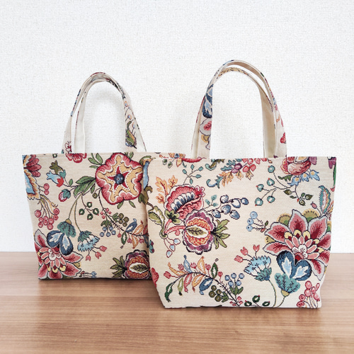 mont bouche＊モンブッシュ フランス生地 花柄 トートバッグ mont bouche フランス生地・花柄トートバッグ トートバッグ mont