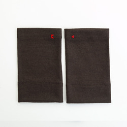 棕色冬季協調軟臂保暖器 100% 高品質羊毛傳統手套 免費送貨 第3張的照片