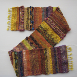 毛糸の手織りマフラー219 4枚目の画像