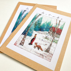 【ZINE】「森に冬が来る」手作り表紙ver 4枚目の画像