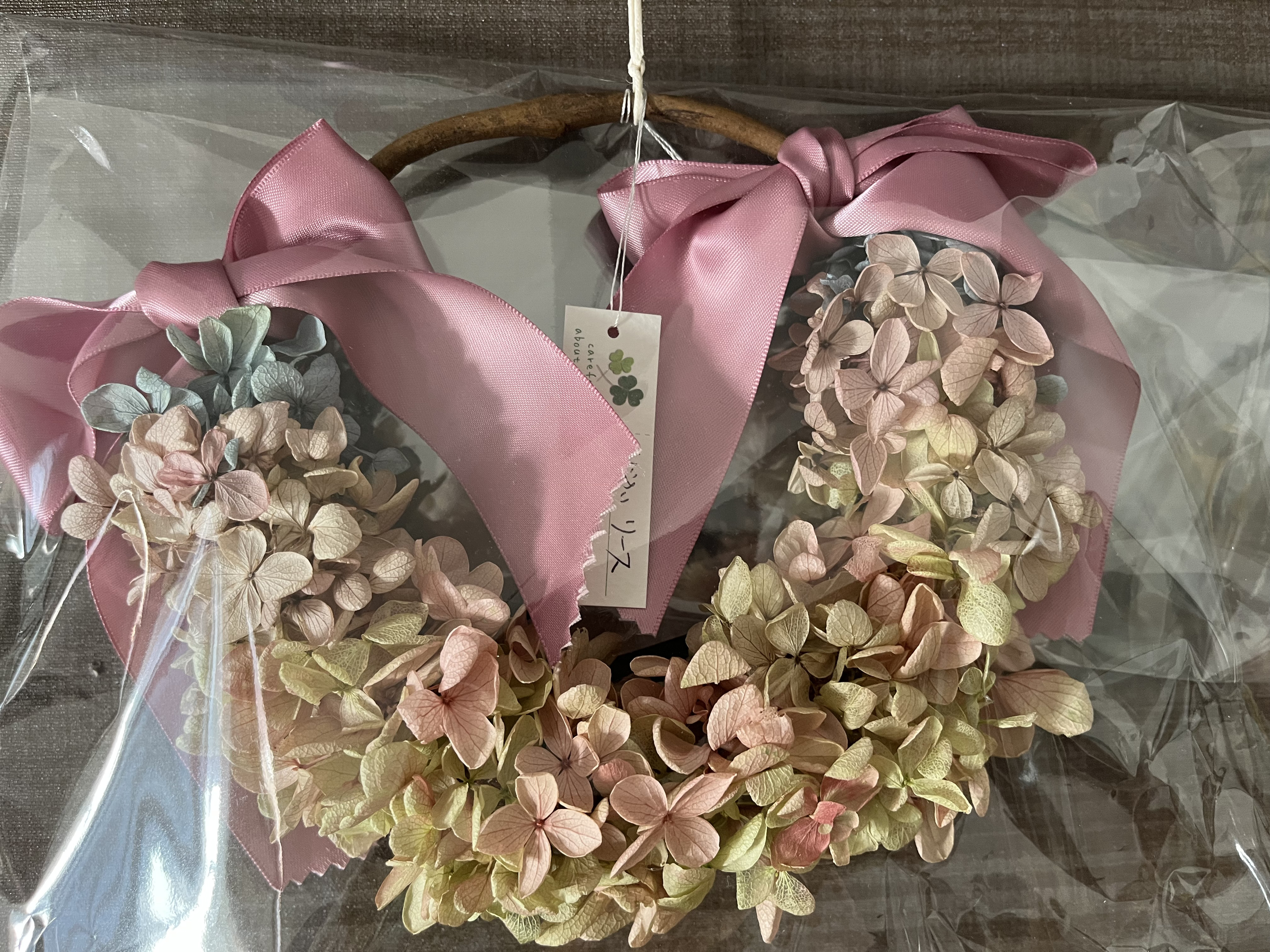 ⑩ オレガノ紫陽花リース＊Lサイズ