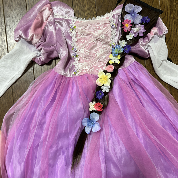フラワーウィッグ プリンセス付け毛 なりきりプリンセス