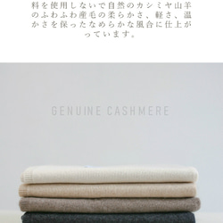 Pure cashmere stole / 大判ストール 180cm*60cm 2枚目の画像