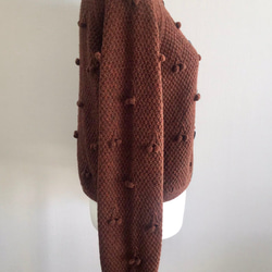 手編み カーディガン カシミヤメリノウール使用 4枚目の画像