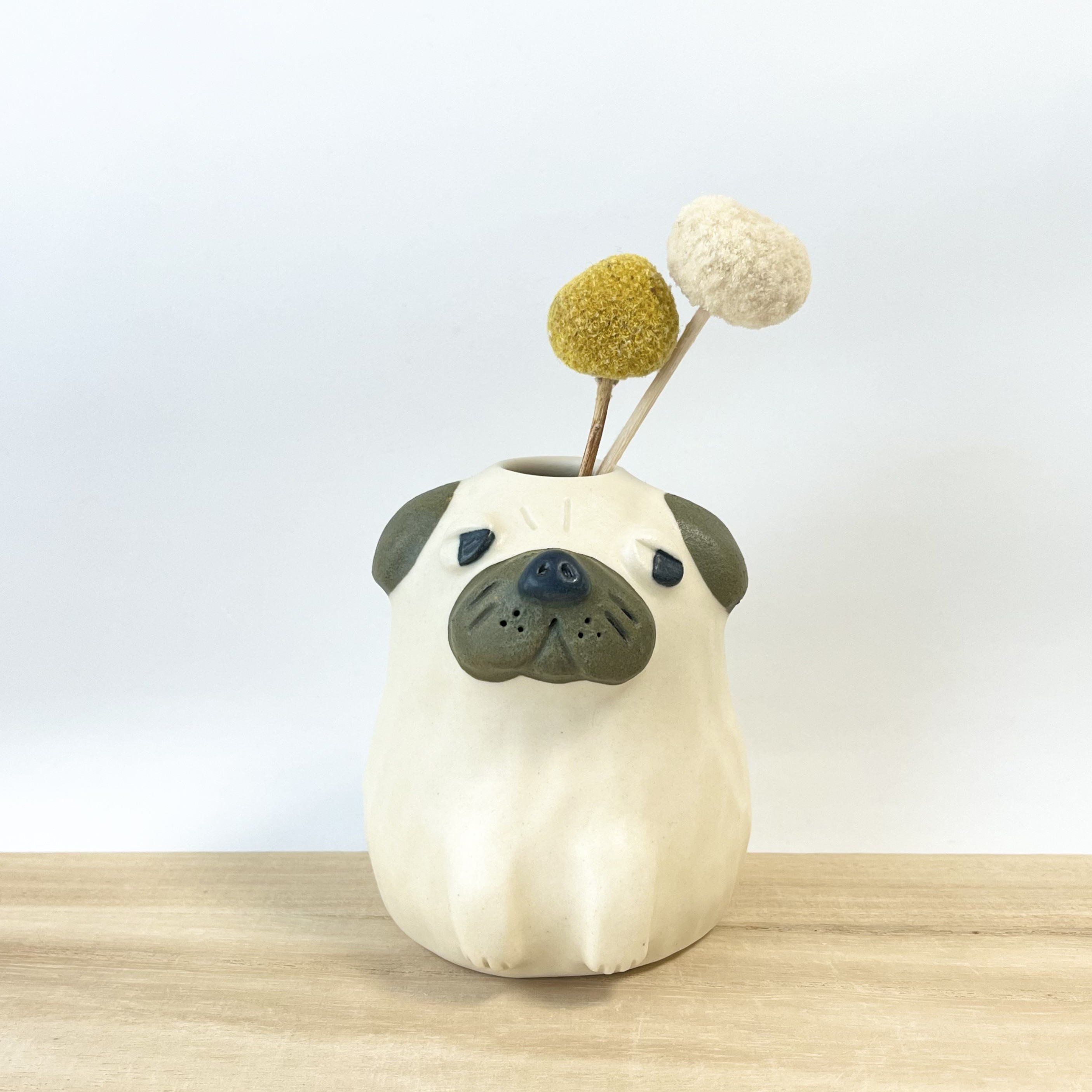 パグの一輪挿し(普通サイズ)