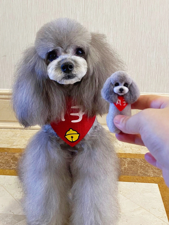 【オーダーメイドペット】羊毛フェルト、うちの子　犬ぬいぐるみ、フェルト犬、羊毛犬、肖像画、犬猫人形 プレゼントやギフトに 100% 模様