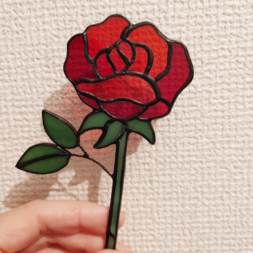 新品　ステンドグラス　赤い薔薇柄 いちごみるく様専用 まとめ値引き 5点 薔薇雑貨 赤い薔薇