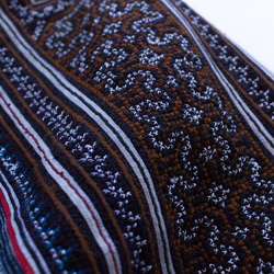 モン族刺繍ワイドパンツ 6　ガウチョパンツ * 83cm丈 * 民族古布　エスニック 4枚目の画像