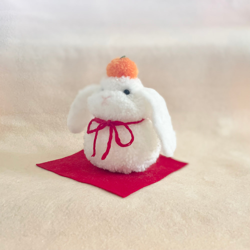 うさちゃん鏡餅（大） うさぎ ロップイヤー 鏡餅 kunchamy 通販