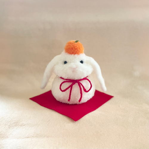 うさちゃん鏡餅（大） うさぎ ロップイヤー 鏡餅 kunchamy 通販