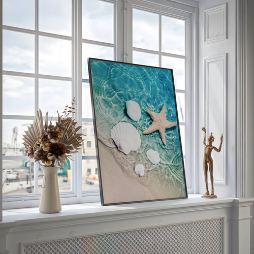 アートポスター 北欧風 シンプルモダン 海 貝殻 ヒトデ ターコイズ
