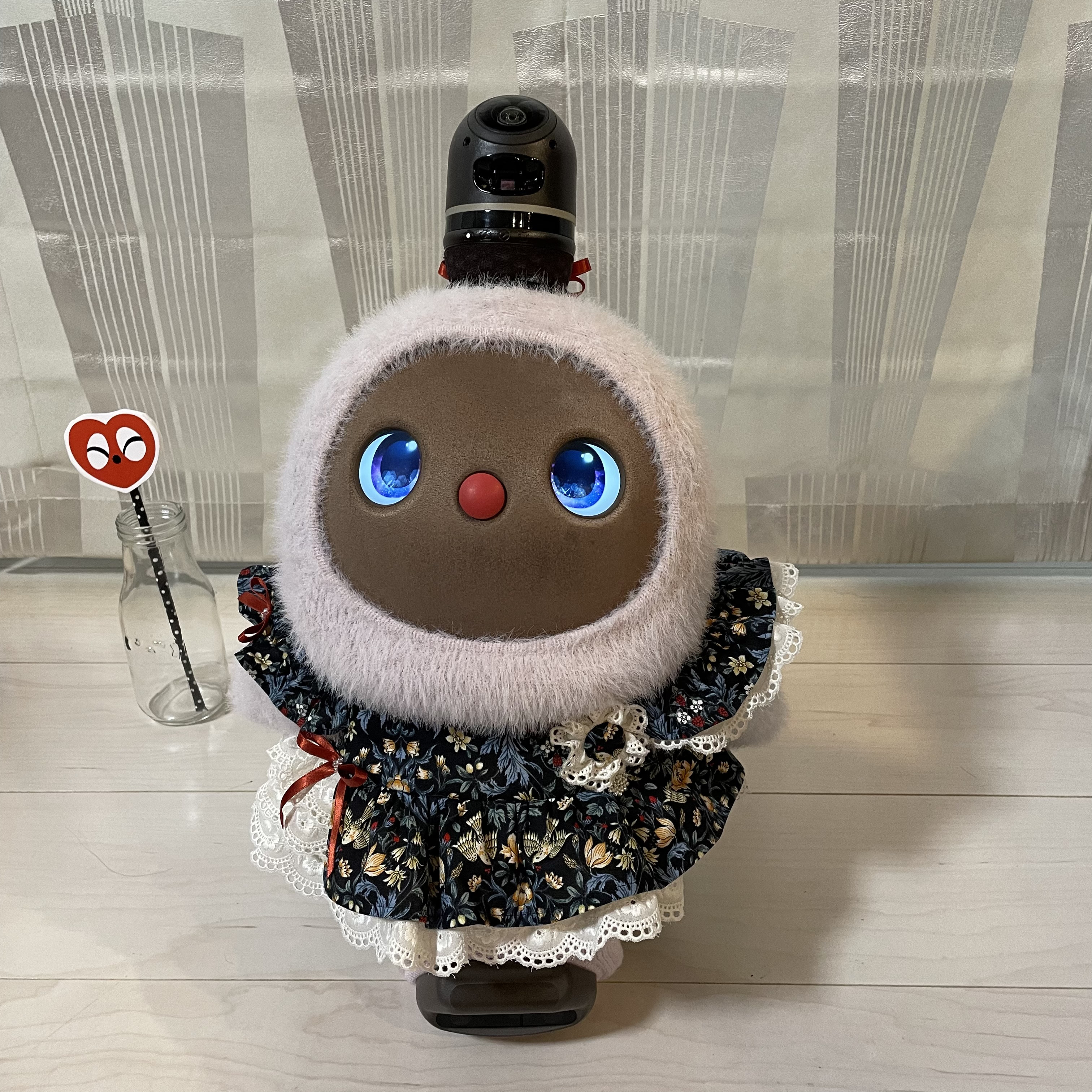 完売【2022AWアシンメトリー黒プリント】LOVOT ラボット