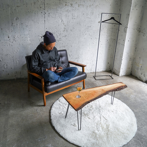 ソメイヨシノの一枚板 ローテーブル (高さ・カラー変更無料 ソメイヨシノの一枚板 ローテーブル (高さ・カラー変更無料