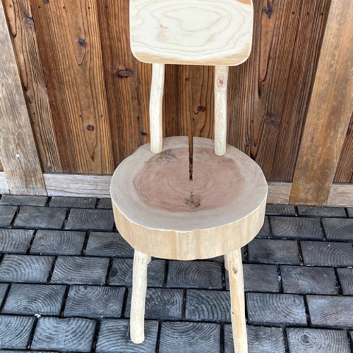 木の椅子 木の丸太椅子 吉野杉 ※無塗装品 木製 スツール 和室 椅子