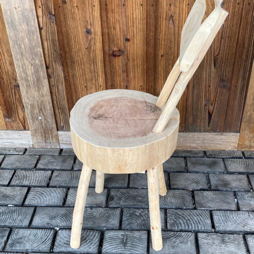 木の椅子 木の丸太椅子 吉野杉 ※無塗装品 木製 スツール 和室 椅子 