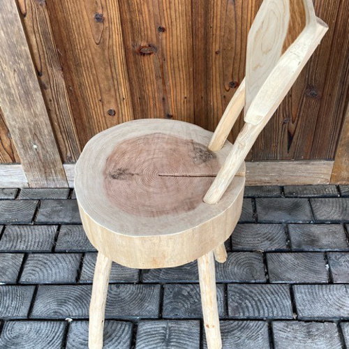 木の椅子 木の丸太椅子 吉野杉 ※無塗装品 木製 スツール 和室 椅子