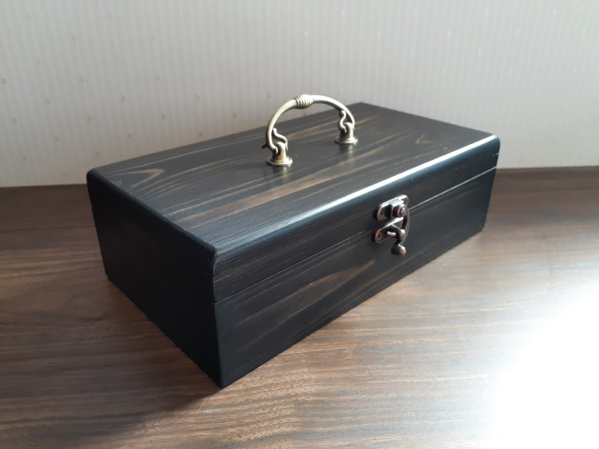 ジュエリーボックス・黒　持ち手金具変更　2025.10.6