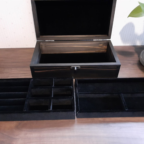 ジュエリーボックス・黒 在庫品 その他インテリア雑貨 wood-mh ジュエリーボックス・黒 在庫品 その他インテリア雑貨 wood-mh