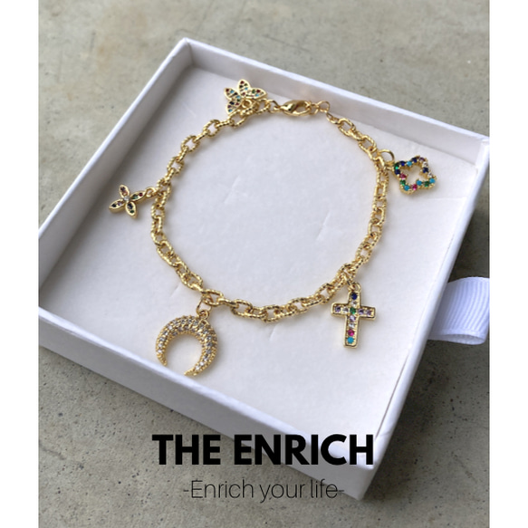 18KGF/金アレ対応】ColorfulCharms ブレスレット ブレスレット THE 