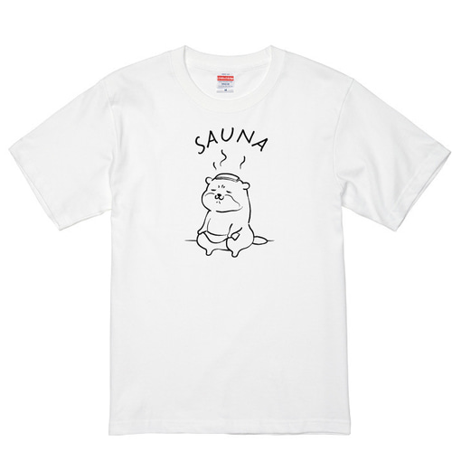 サウナのカワウソTシャツ（コットン）S/M/L/XL Tシャツ covernyan 通販