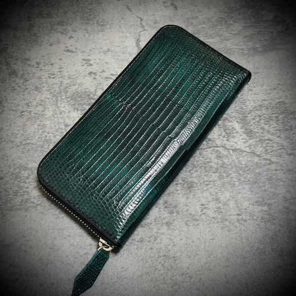 Maturi JAPAN 財布 リザードレザー パッチワーク ラウンド