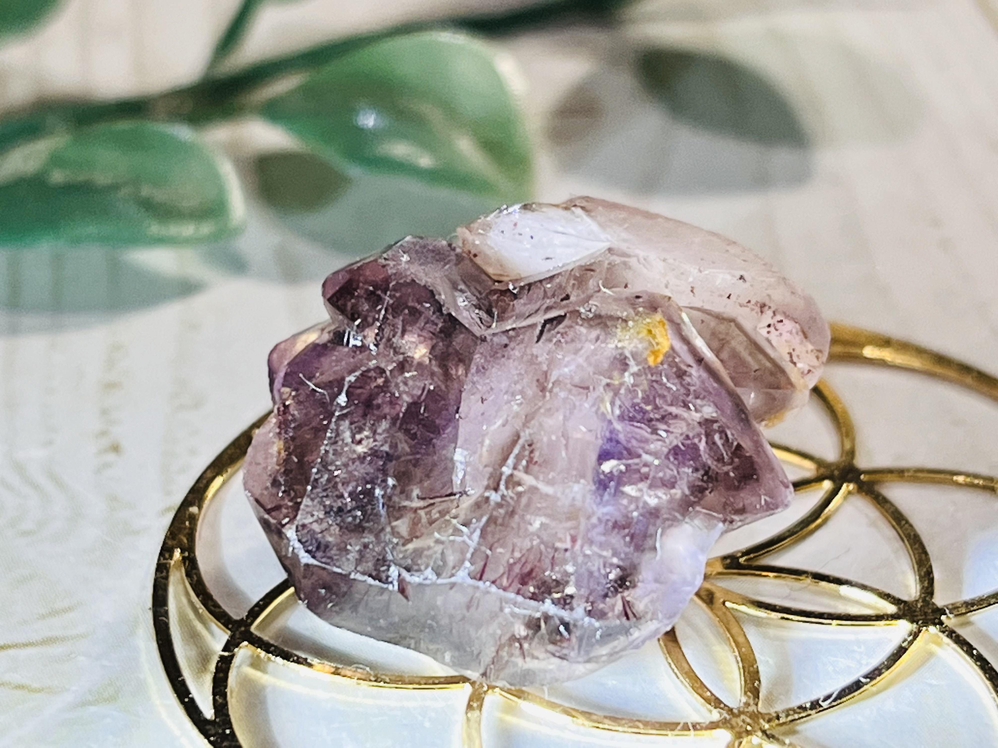 スーパーセブン✨　アメジスト　ラフストーン　原石　ダブルポイント