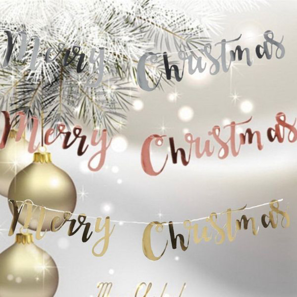 クリスマス　nerry christmas ガーランド　飾り　飾り付け 1枚目の画像