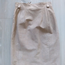 ヌバック本革タイトスカート(beige) 5枚目の画像