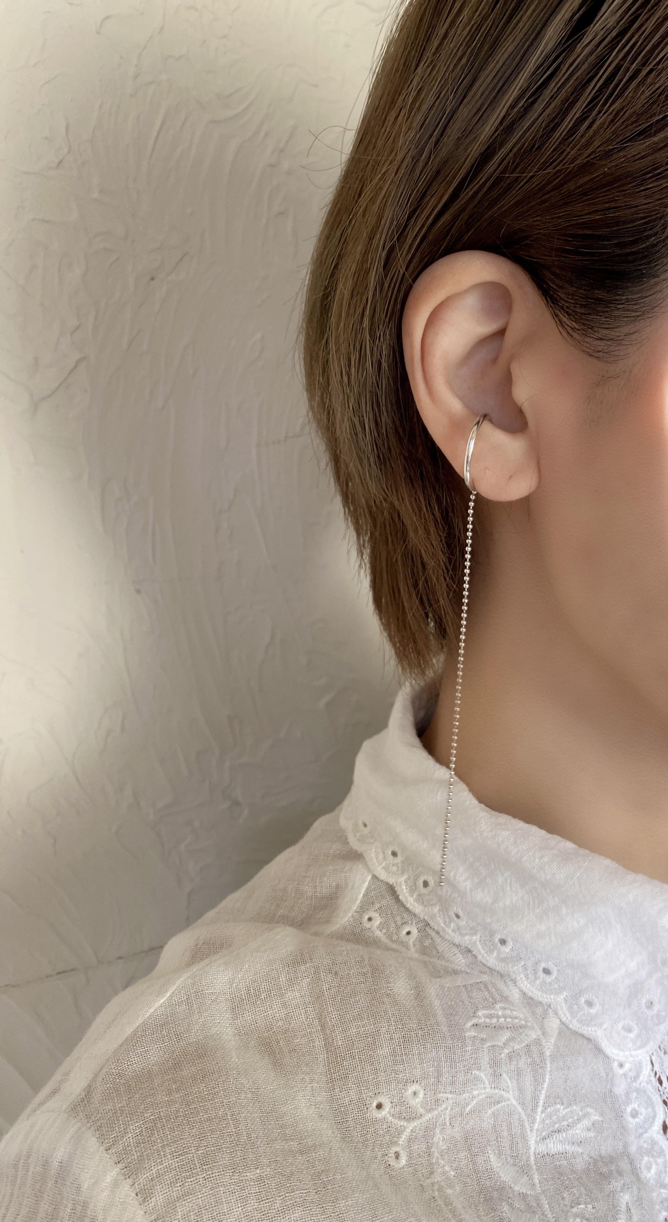Ball chain Earcuff◇ボールチェーン揺れるイヤーカフ◇sv950