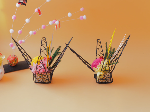 『超早割』折り鶴のお正月アレンジ【プリザーブドフラワー】ギフト・贈り物 6枚目の画像