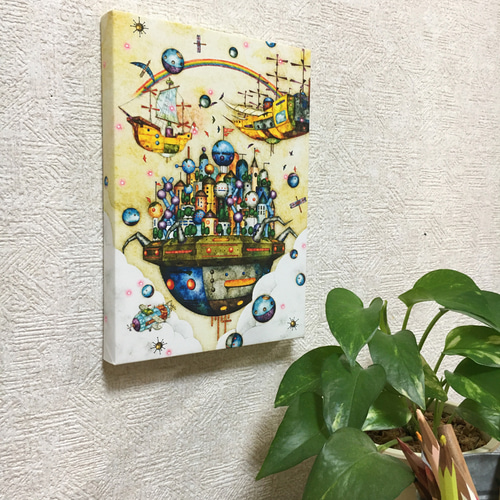 キカイ王国・旅立ち』オリジナルイラスト デジタル版画木製