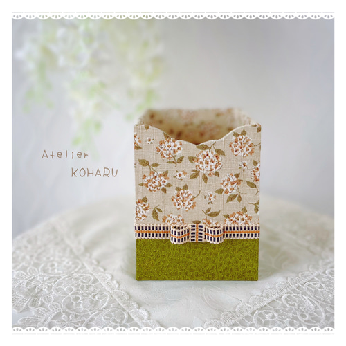 カルトナージュ／大きめペンスタンド/小物入れ フリーボックス・小物  