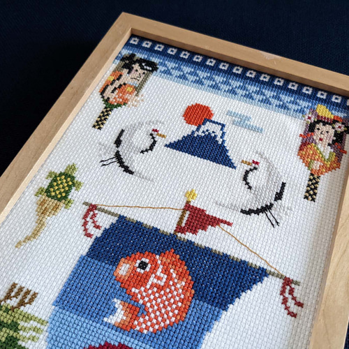 クロスステッチキット mini掛け軸【宝 船】 ---New Year その他