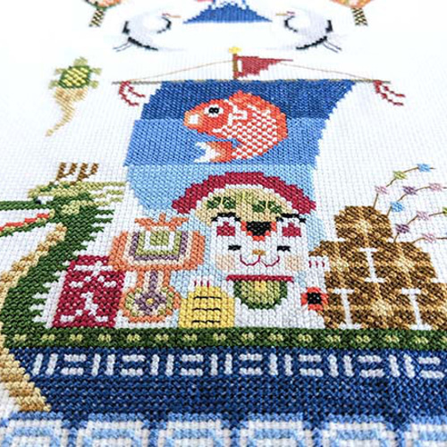 クロスステッチキット mini掛け軸【宝 船】 ---New Year その他