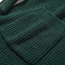 大人の魅力を惹き立てるウール素材ニットロングカーデ　ドグルボタン　濃緑　221202-4 5枚目の画像
