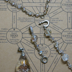 【白魔術師のロザリオ・ケテル 至高 [S/N.1]】☆一点物☆生命の樹モチーフロングネックレス・レインボーオーラ水晶 9枚目の画像