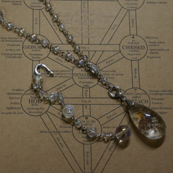 【白魔術師のロザリオ・ケテル 至高 [S/N.1]】☆一点物☆生命の樹モチーフロングネックレス・レインボーオーラ水晶 11枚目の画像