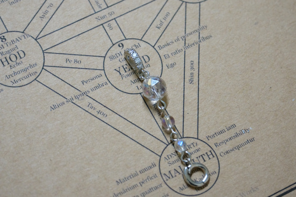 【白魔術師のロザリオ・ケテル 至高 [S/N.1]】☆一点物☆生命の樹モチーフロングネックレス・レインボーオーラ水晶 10枚目の画像