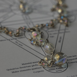 【白魔術師のロザリオ・ケテル 至高 [S/N.1]】☆一点物☆生命の樹モチーフロングネックレス・レインボーオーラ水晶 3枚目の画像