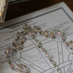 【白魔術師のロザリオ・ケテル 至高 [S/N.1]】☆一点物☆生命の樹モチーフロングネックレス・レインボーオーラ水晶 4枚目の画像