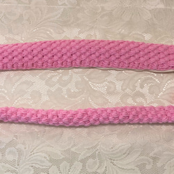 ピンク/バッグハンドルカバー/編み物/手編み/ハンドメイド/LVバッグハンドルカバー35.5cm 2枚目の画像