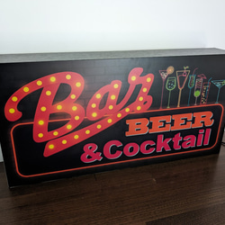 【Lサイズ】BAR カフェ バー ビール カクテル スナック パブ 酒 サイン 看板 置物 雑貨 ライトBOX 電飾看板 6枚目の画像